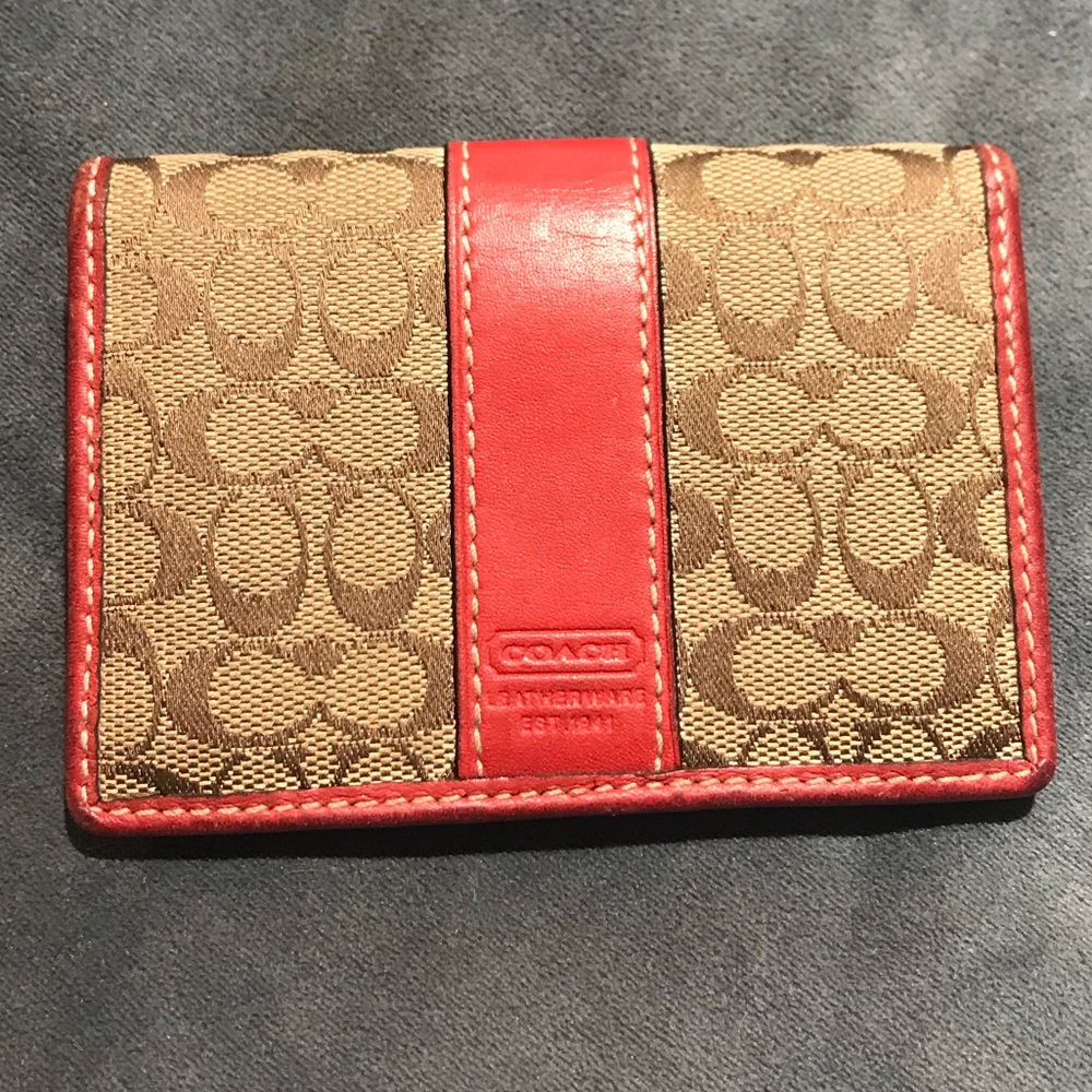 Authentic COACH leather/canvas wallet